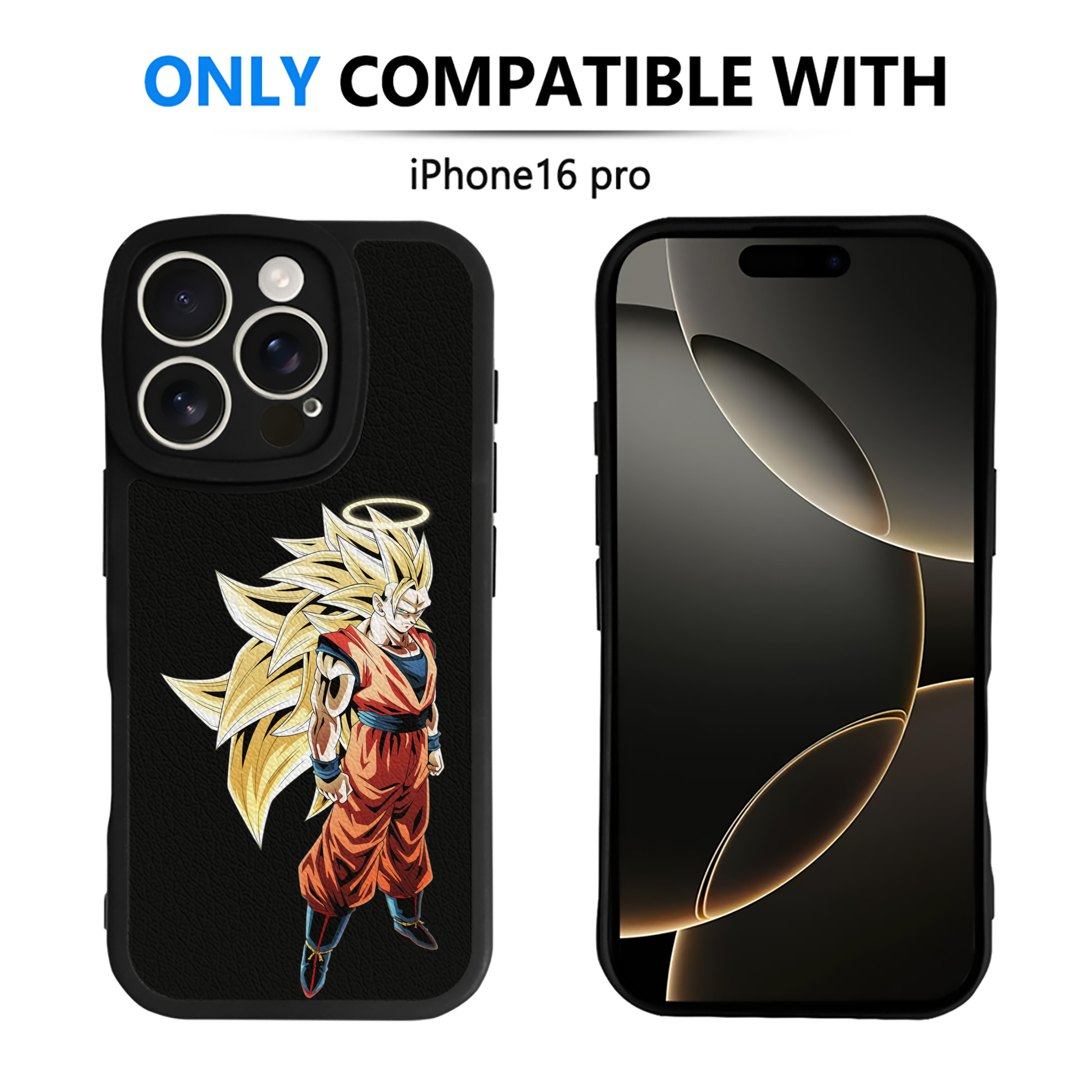 （画像用） ドラゴンボール 孫悟空（そん ごくう）Son Goku カカロット DRAGON BALL Kakarotto 【iPhone 16シリーズ対応】シリコンスマホケース（レザー調） 材質：シリコン